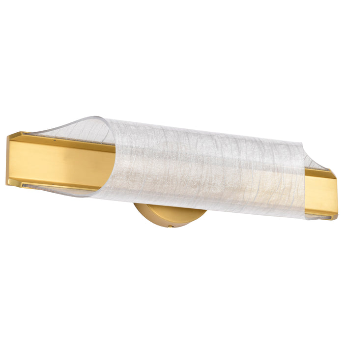 SATCO/NUVO Idris LED 3-Light Wall Sconce Vintage Brass Finish Light Guide Panels (62-2415)