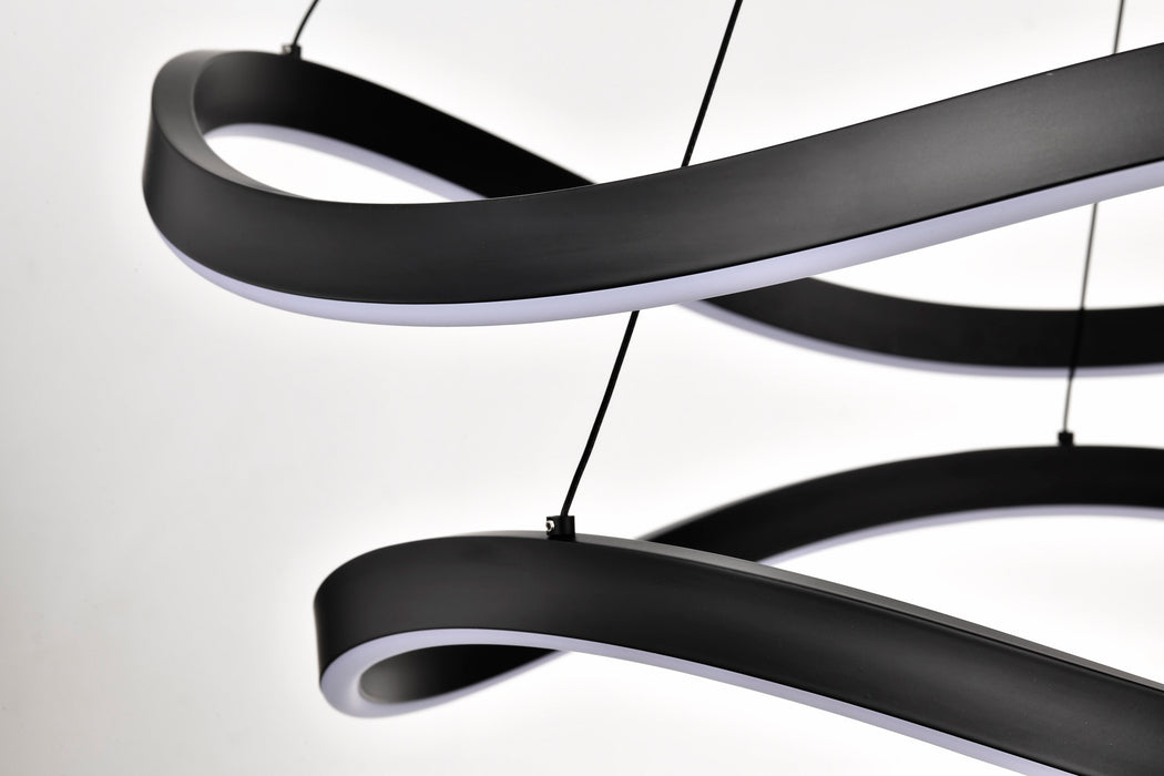 SATCO/NUVO Sylas 36 Inch LED Pendant Matte Black Finish (62-2421)