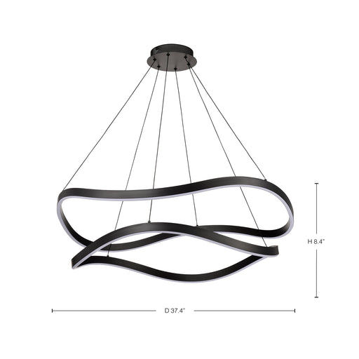SATCO/NUVO Sylas 36 Inch LED Pendant Matte Black Finish (62-2421)