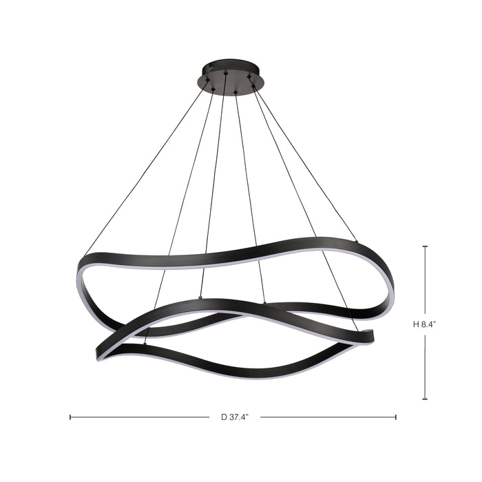 SATCO/NUVO Sylas 36 Inch LED Pendant Matte Black Finish (62-2421)