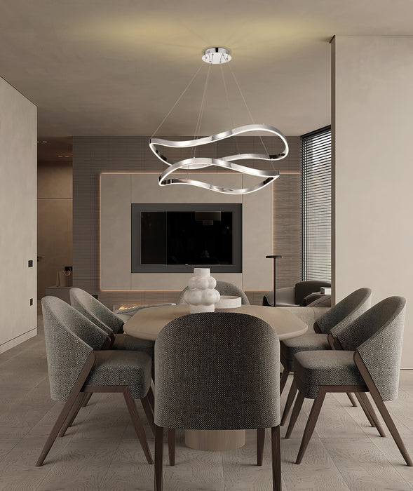 SATCO/NUVO Sylas 36 Inch LED Pendant Polished Nickel Finish (62-2431)