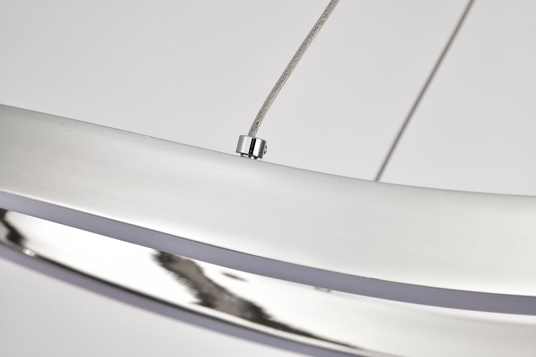 SATCO/NUVO Sylas 48 Inch LED Pendant Polished Nickel Finish (62-2432)