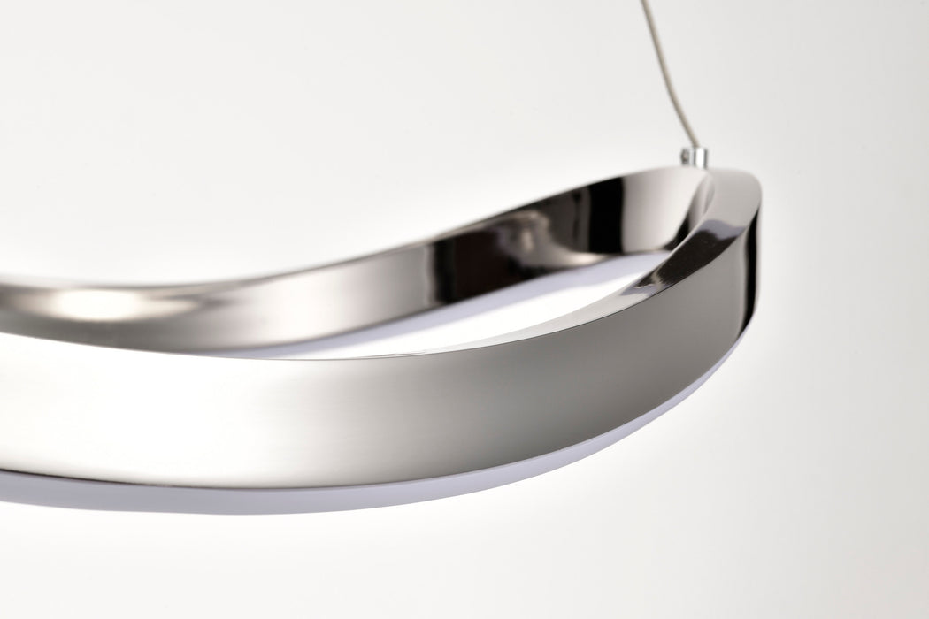SATCO/NUVO Sylas 48 Inch LED Pendant Polished Nickel Finish (62-2432)