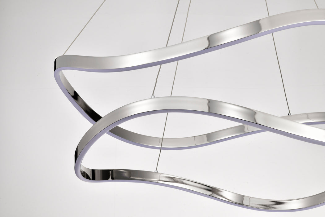 SATCO/NUVO Sylas 48 Inch LED Pendant Polished Nickel Finish (62-2432)