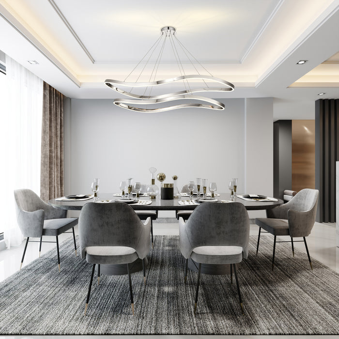 SATCO/NUVO Sylas 48 Inch LED Pendant Polished Nickel Finish (62-2432)