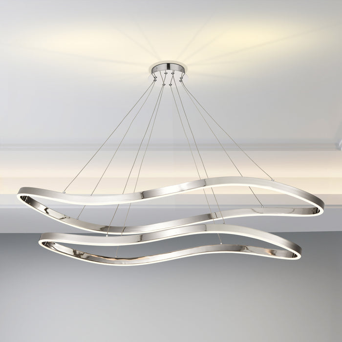 SATCO/NUVO Sylas 48 Inch LED Pendant Polished Nickel Finish (62-2432)