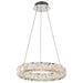 SATCO/NUVO Asher LED 15 Inch Pendant 27W 3000K 90 CRI Polished Nickel Finish K9 Crystal (62-2441)
