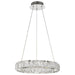 SATCO/NUVO Asher LED 15 Inch Pendant 27W 3000K 90 CRI Polished Nickel Finish K9 Crystal (62-2441)