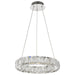 SATCO/NUVO Asher LED 15 Inch Pendant 27W 3000K 90 CRI Polished Nickel Finish K9 Crystal (62-2441)