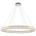 SATCO/NUVO Asher LED 36 Inch Round Pendant 50W 3000K 90 CRI Polished Nickel Finish K9 Crystal (62-2442)