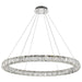 SATCO/NUVO Asher LED 36 Inch Round Pendant 50W 3000K 90 CRI Polished Nickel Finish K9 Crystal (62-2442)