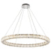 SATCO/NUVO Asher LED 36 Inch Round Pendant 50W 3000K 90 CRI Polished Nickel Finish K9 Crystal (62-2442)