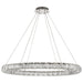 SATCO/NUVO Asher LED 36 Inch Round Pendant 50W 3000K 90 CRI Polished Nickel Finish K9 Crystal (62-2442)