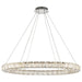 SATCO/NUVO Asher LED 36 Inch Round Pendant 50W 3000K 90 CRI Polished Nickel Finish K9 Crystal (62-2442)