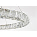 SATCO/NUVO Asher LED 36 Inch Round Pendant 50W 3000K 90 CRI Polished Nickel Finish K9 Crystal (62-2442)