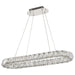 SATCO/NUVO Asher LED 36 Inch Oval Pendant 50W 3000K 90 CRI Polished Nickel Finish K9 Crystal (62-2443)