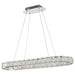 SATCO/NUVO Asher LED 36 Inch Oval Pendant 50W 3000K 90 CRI Polished Nickel Finish K9 Crystal (62-2443)