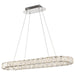 SATCO/NUVO Asher LED 36 Inch Oval Pendant 50W 3000K 90 CRI Polished Nickel Finish K9 Crystal (62-2443)