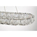 SATCO/NUVO Asher LED 36 Inch Oval Pendant 50W 3000K 90 CRI Polished Nickel Finish K9 Crystal (62-2443)