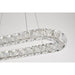 SATCO/NUVO Asher LED 36 Inch Oval Pendant 50W 3000K 90 CRI Polished Nickel Finish K9 Crystal (62-2443)