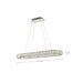 SATCO/NUVO Asher LED 36 Inch Oval Pendant 50W 3000K 90 CRI Polished Nickel Finish K9 Crystal (62-2443)