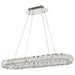 SATCO/NUVO Asher LED 36 Inch Oval Pendant 50W 3000K 90 CRI Polished Nickel Finish K9 Crystal (62-2443)
