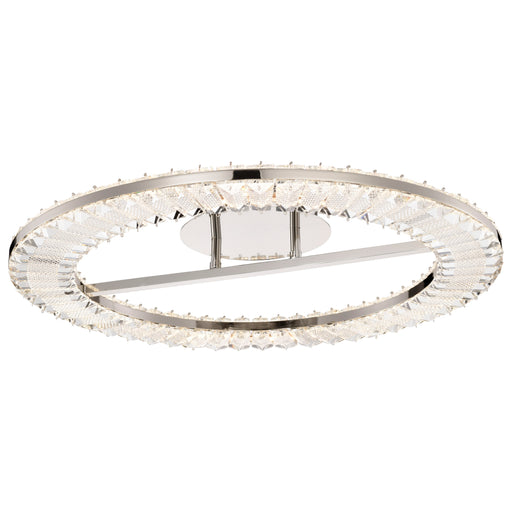 SATCO/NUVO Nova LED 23 Inch Round Flush Mount Polished Nickel Finish K9 Crystal (62-2444)