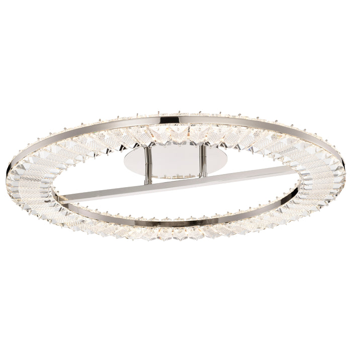 SATCO/NUVO Nova LED 23 Inch Round Flush Mount Polished Nickel Finish K9 Crystal (62-2444)