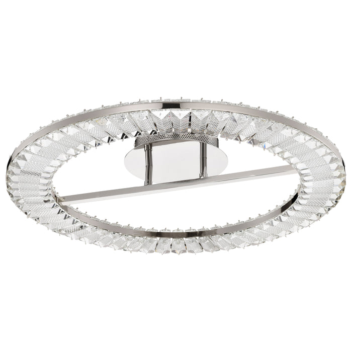 SATCO/NUVO Nova LED 23 Inch Round Flush Mount Polished Nickel Finish K9 Crystal (62-2444)