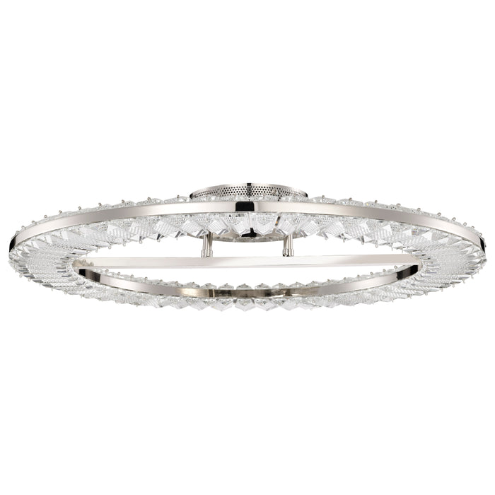 SATCO/NUVO Nova LED 23 Inch Round Flush Mount Polished Nickel Finish K9 Crystal (62-2444)