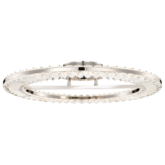 SATCO/NUVO Nova LED 23 Inch Round Flush Mount Polished Nickel Finish K9 Crystal (62-2444)