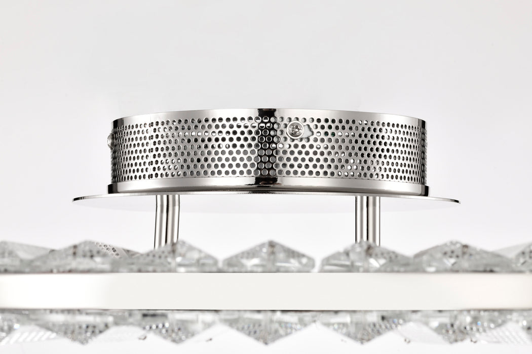 SATCO/NUVO Nova LED 23 Inch Round Flush Mount Polished Nickel Finish K9 Crystal (62-2444)
