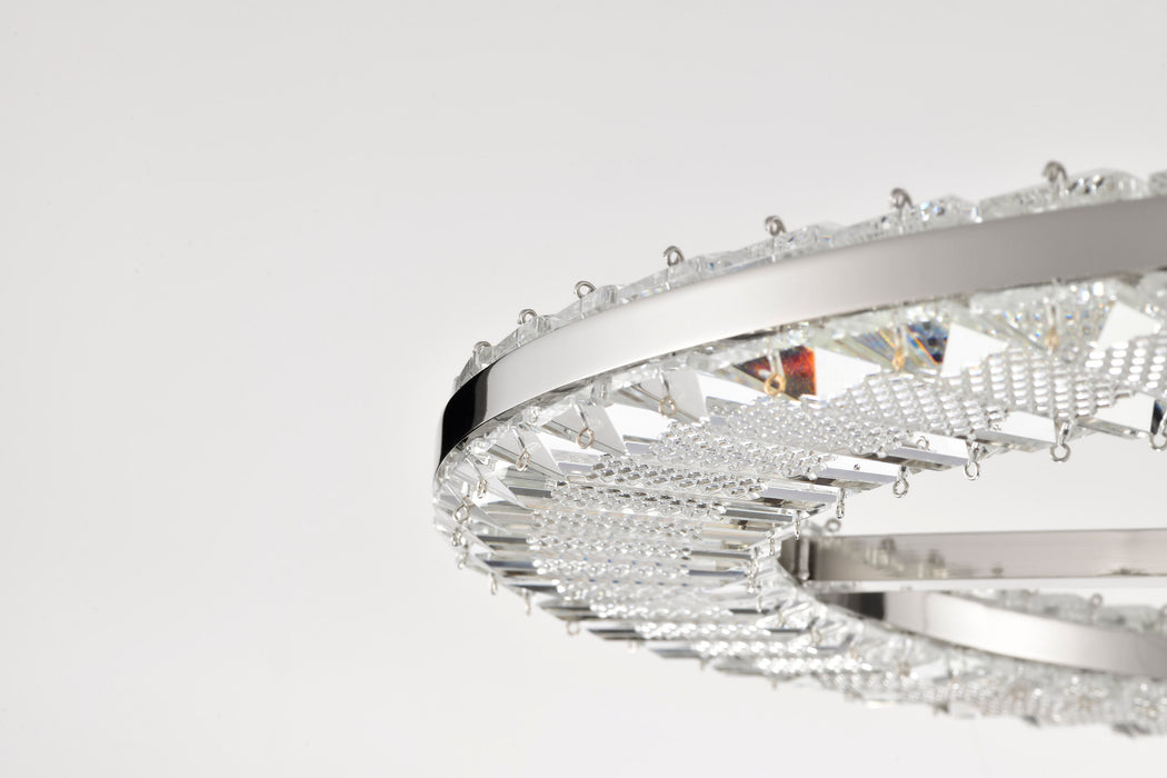 SATCO/NUVO Nova LED 23 Inch Round Flush Mount Polished Nickel Finish K9 Crystal (62-2444)