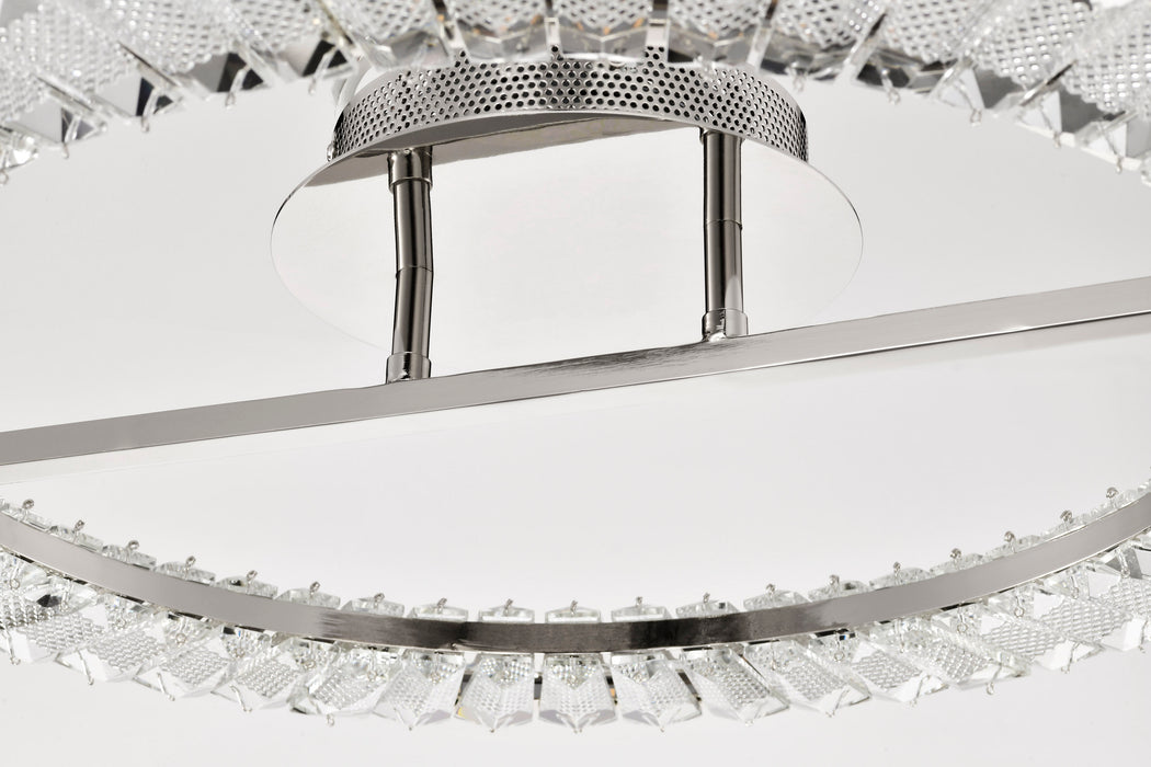 SATCO/NUVO Nova LED 23 Inch Round Flush Mount Polished Nickel Finish K9 Crystal (62-2444)