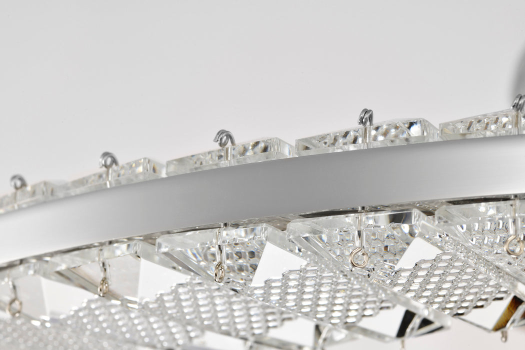 SATCO/NUVO Nova LED 23 Inch Round Flush Mount Polished Nickel Finish K9 Crystal (62-2444)