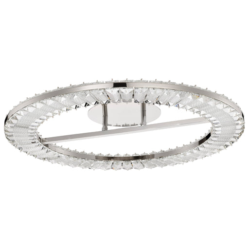 SATCO/NUVO Nova LED 23 Inch Round Flush Mount Polished Nickel Finish K9 Crystal (62-2444)