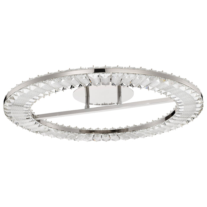 SATCO/NUVO Nova LED 23 Inch Round Flush Mount Polished Nickel Finish K9 Crystal (62-2444)