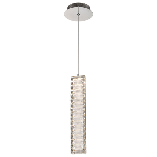 SATCO/NUVO Nova LED 16 Inch Mini Pendant Polished Nickel Finish K9 Crystal (62-2445)