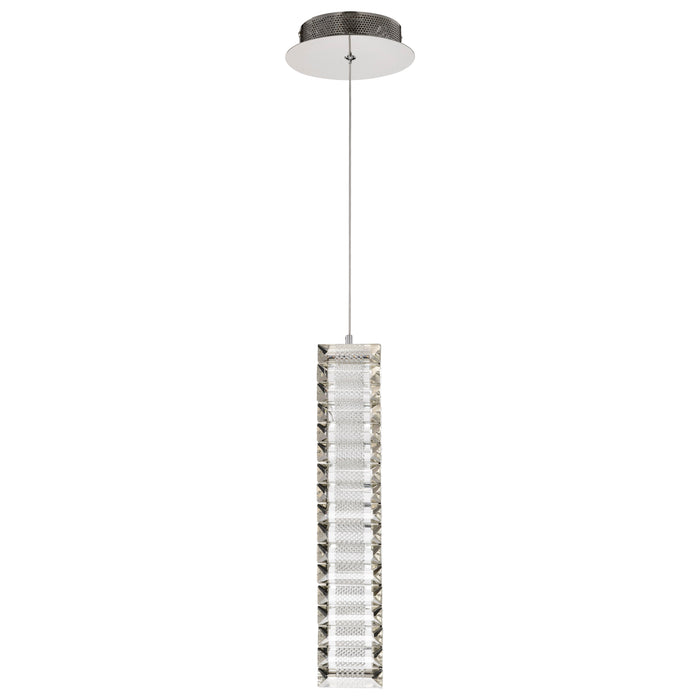 SATCO/NUVO Nova LED 16 Inch Mini Pendant Polished Nickel Finish K9 Crystal (62-2445)