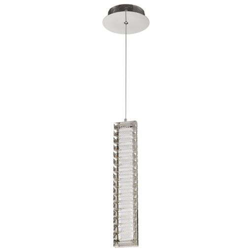 SATCO/NUVO Nova LED 16 Inch Mini Pendant Polished Nickel Finish K9 Crystal (62-2445)