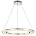 SATCO/NUVO Nova LED 23 Inch Round Pendant Polished Nickel Finish K9 Crystal (62-2446)