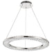 SATCO/NUVO Nova LED 23 Inch Round Pendant Polished Nickel Finish K9 Crystal (62-2446)