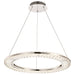 SATCO/NUVO Nova LED 23 Inch Round Pendant Polished Nickel Finish K9 Crystal (62-2446)