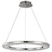 SATCO/NUVO Nova LED 23 Inch Round Pendant Polished Nickel Finish K9 Crystal (62-2446)