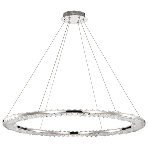 SATCO/NUVO Nova LED 36 Inch Round Pendant Polished Nickel Finish K9 Crystal (62-2447)