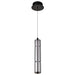 SATCO/NUVO Evander LED 16 Inch Mini Pendant Matte Black Finish Smoked Glass (62-2451)