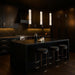 SATCO/NUVO Evander LED 16 Inch Mini Pendant Matte Black Finish Smoked Glass (62-2451)