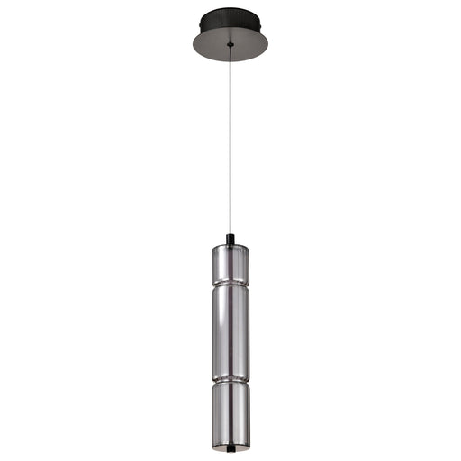 SATCO/NUVO Evander LED 16 Inch Mini Pendant Matte Black Finish Smoked Glass (62-2451)