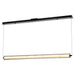 SATCO/NUVO Evander LED 48 Inch Island Pendant Matte Black Finish Smoked Glass (62-2452)