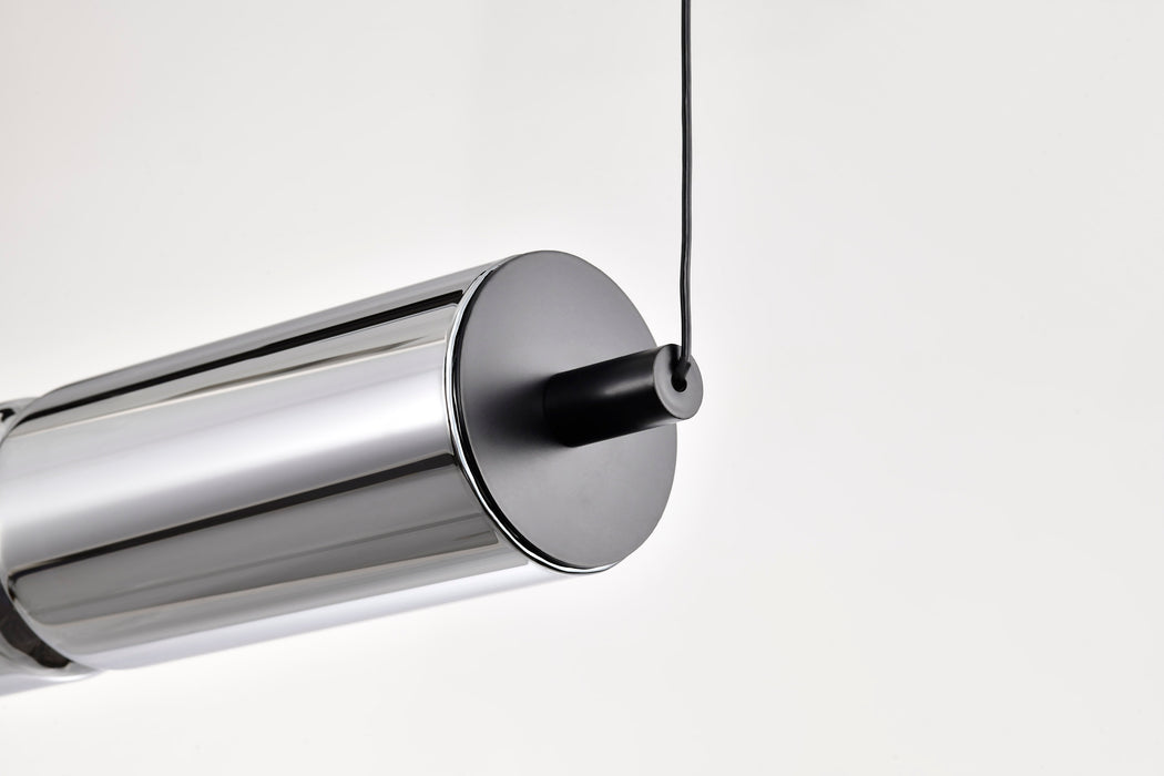 SATCO/NUVO Evander LED 48 Inch Island Pendant Matte Black Finish Smoked Glass (62-2452)
